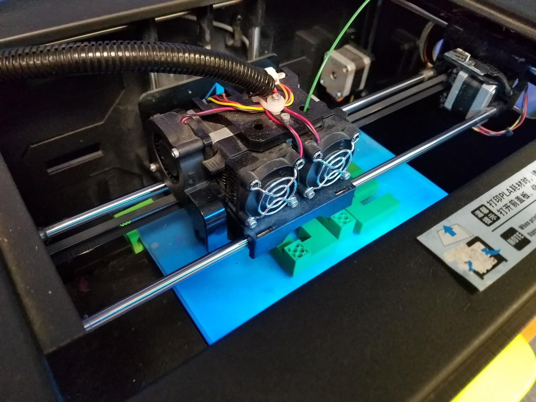 The 3D printer created each part of the puzzle